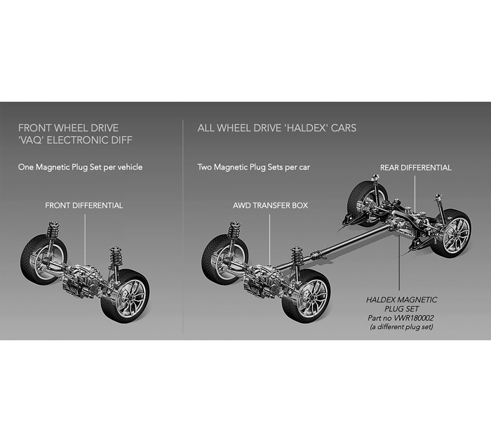 Differential Magnetic Drain & Fill Plug Set | Moorfield